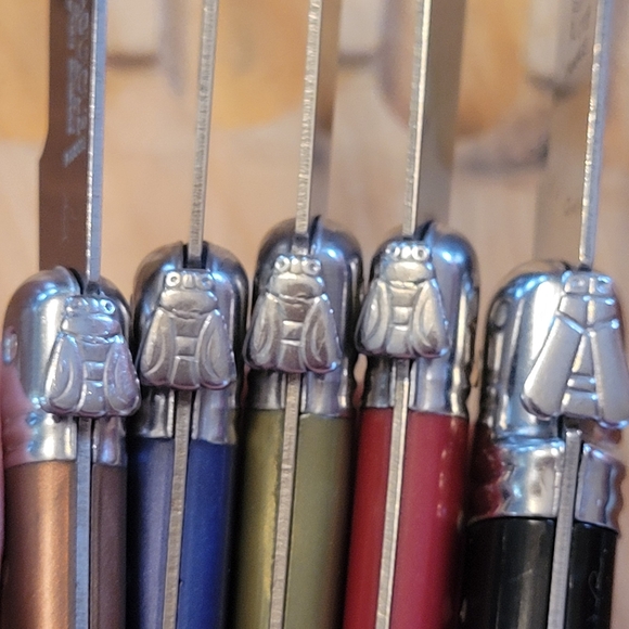 Jean DuBost Laguiole Cheese Knife Set ~ France ~ Entertaining ~ Charcuterie - Picture 4 of 12